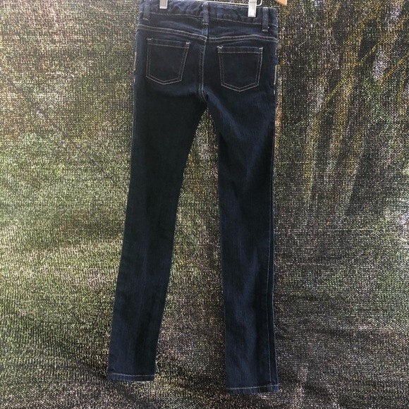 Old Navy Girl's Super Skinny Adjustable Waist Dark Wash Denim Jeans 12 Slim - Picture 8 of 8